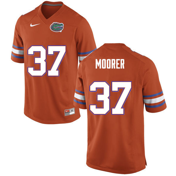 Men #37 Patrick Moorer Florida Gators College Football Jerseys Sale-Orange